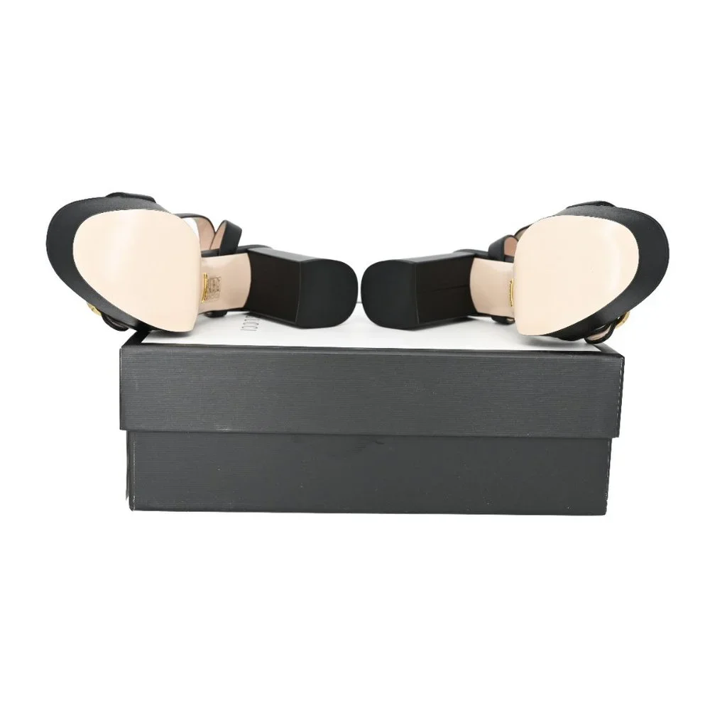 Gucci GG Marmont Leather Platform Sandals - Picture 9 of 14
